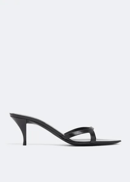 Мюли SAINT LAURENT Carla mules, черный