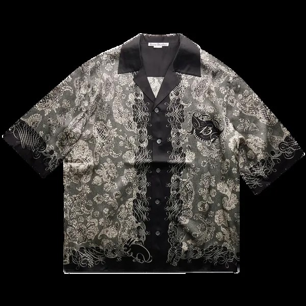 Рубашка Acne Studios Button Up 'Black/Ecru', разноцветный