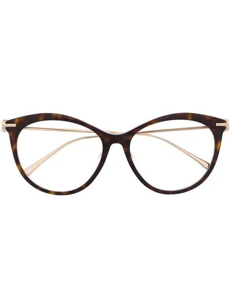 Jimmy Choo Eyewear очки в оправе 'кошачий глаз' черепаховой расцветки