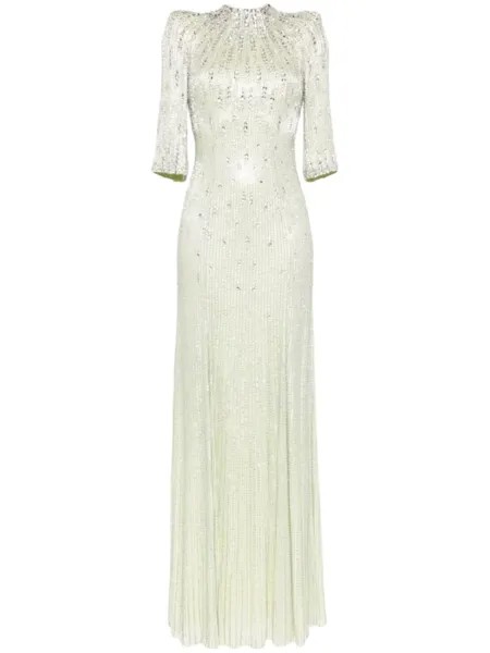 Jenny Packham платье Aurora с пайетками, зеленый