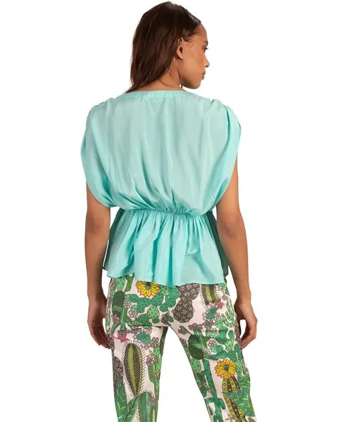 Топ Trina Turk Floral Top, цвет Turquoise