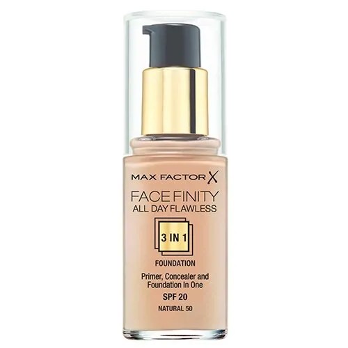 Max Factor Тональный крем Facefinity All Day Flawless 3-in-1, 30 мл, оттенок: 50 Natural