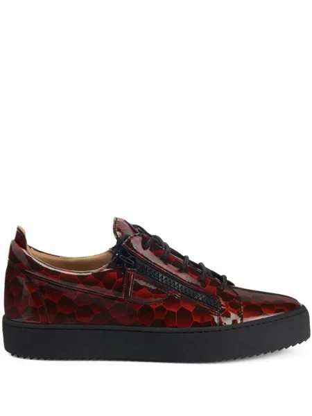 Giuseppe Zanotti кеды Frankie с геометричным узором, красный