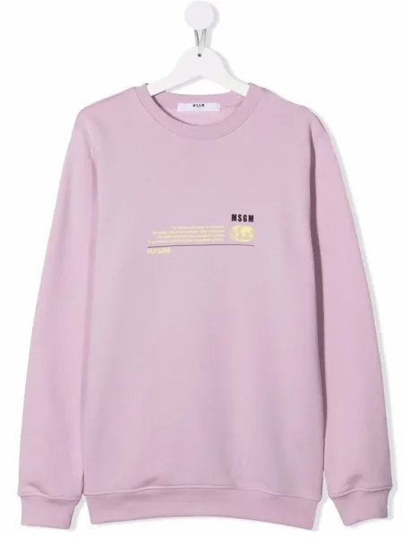 MSGM Kids толстовка с принтом Future