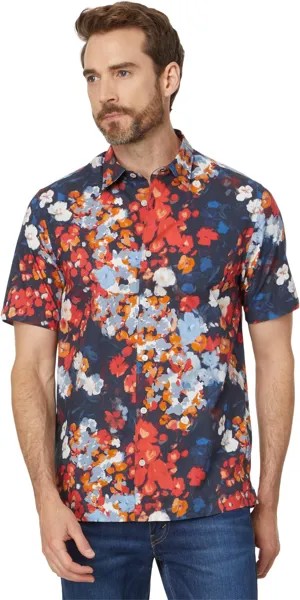 Рубашка Ted Baker PIERRES Short Sleeve Regular Camo Floral Shirt, цвет Dark Blue