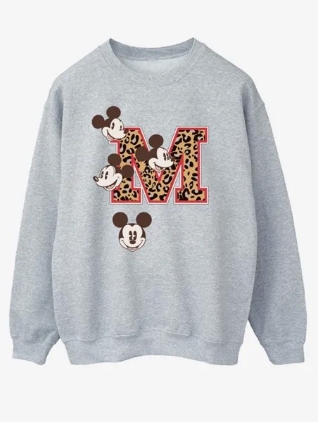 Серая толстовка с логотипом M Logo для взрослых NW2 Disney Mickey Mouse George., серый