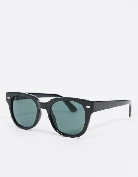 Квадратные солнцезащитные очки в черной оправе AJ Morgan-Черный