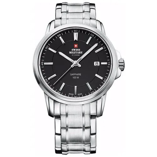 Наручные часы SWISS MILITARY BY CHRONO SM34039.01, черный, серебряный