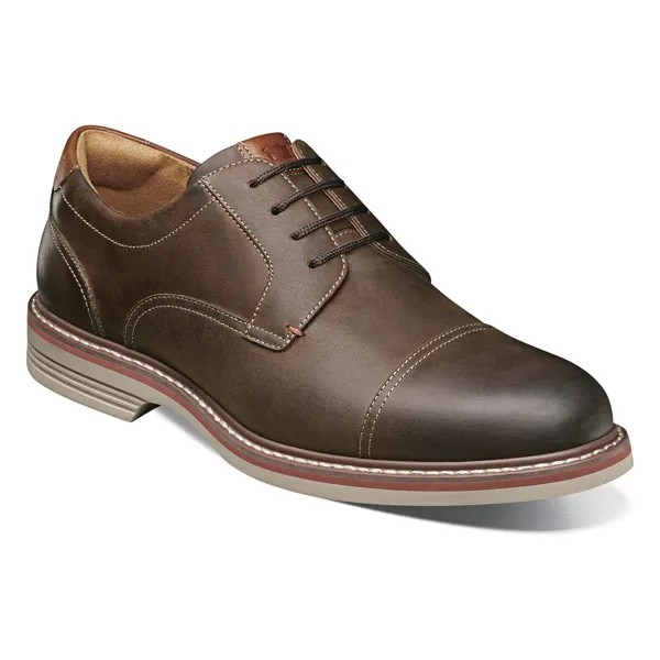 Мужские оксфорды Norwalk со средним/широким мыском Florsheim, коричневый