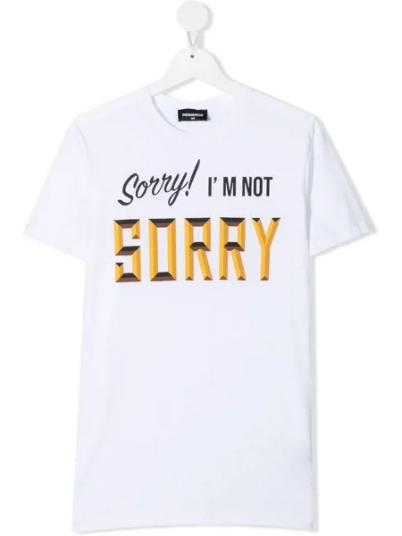 Dsquared2 Kids футболка с принтом Sorry! футболка с принтом I'm Not Sorry