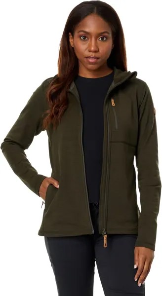 Толстовка Keb Fleece Hoodie Fjällräven, цвет Deep Forest