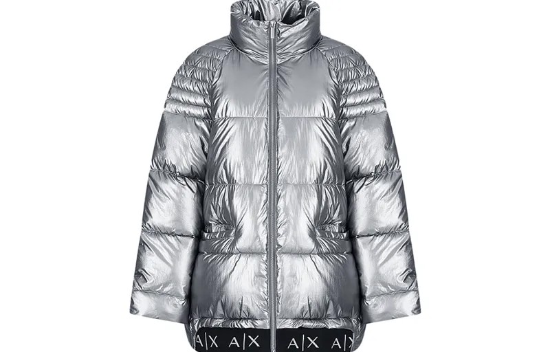 ARMANI EXCHANGE Женская стеганая куртка, цвет Silver Gray