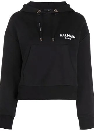Balmain худи с логотипом и кулиской