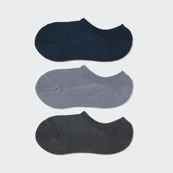 Очень короткие носки (3 пары/спортивные) UNIQLO, темно-синий