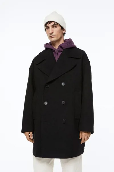 Пальто мужское H&M 1141465001 черное XL/2XL (доставка из-за рубежа)
