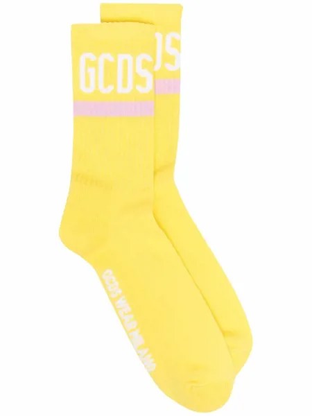 Gcds носки вязки интарсия с логотипом