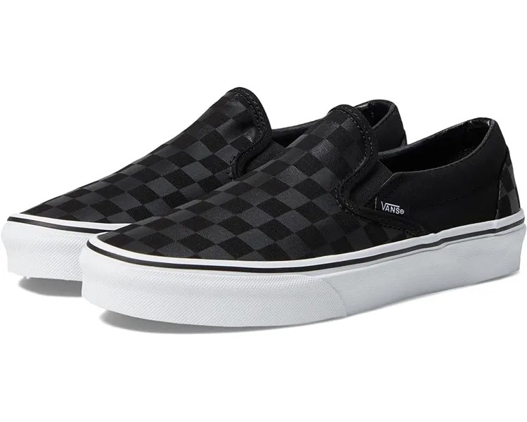 Кроссовки Vans Classic Slip-On, цвет (Checkerboard) Black/Black