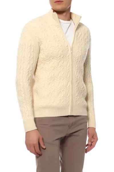 Кардиган мужской Mir cashmere WME16-038 белый 3XL