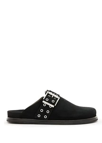 Женские кожаные тапочки Allsaints, черный