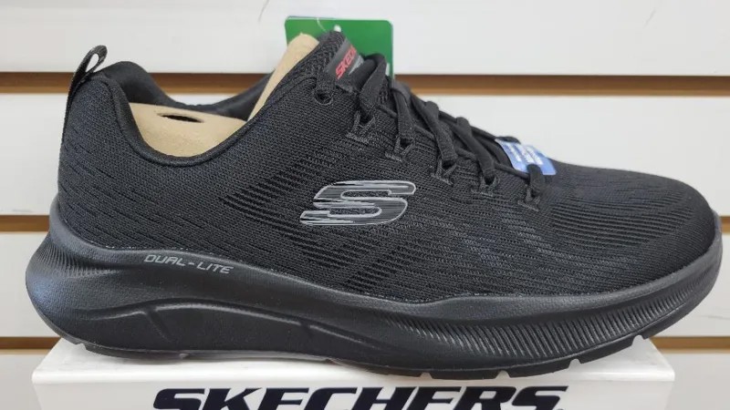 Skechers Extra Wide Fit Черные мужские туфли с эффектом памяти Comfort Cushion Relax 232519