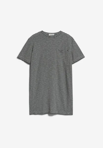 Платье из джерси Chaara Lovely Stripes ARMEDANGELS, черное овсяное