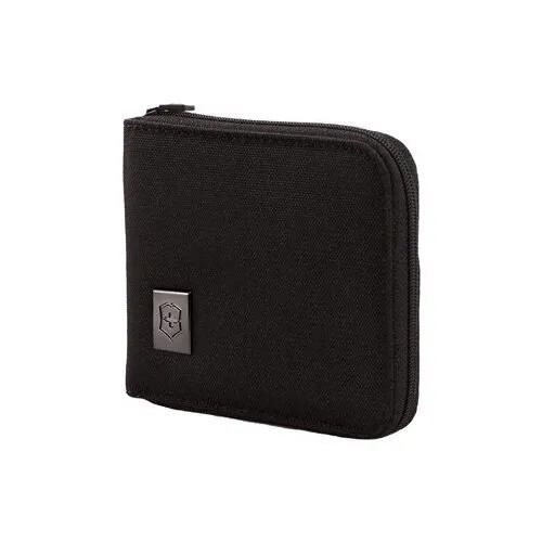Бумажник VICTORINOX Bi-Fold Wallet, на молнии, чёрный, нейлон 800D, 11x1x10 см 31172601