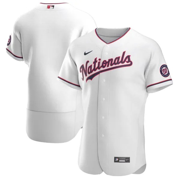 Мужская белая футболка команды Washington Nationals Alternate Authentic Team Nike