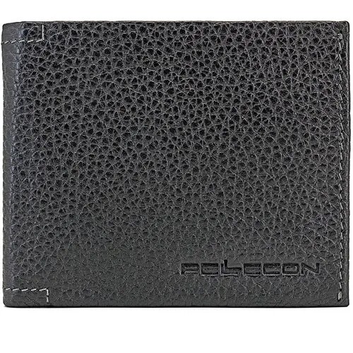 Портмоне Pellecon, фактура зернистая, черный