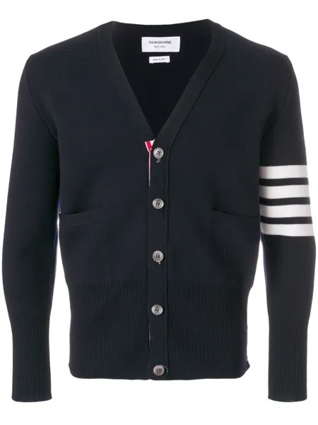 Кардиган с 4 полосками 'Milano' Thom Browne, синий