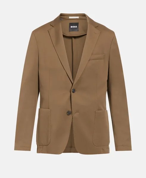 Шерстяной пиджак Boss Black, зеленый