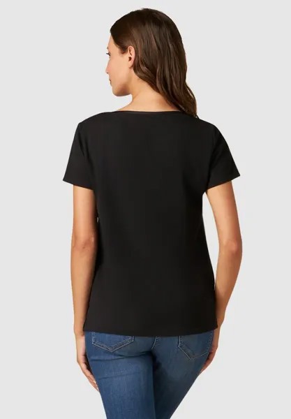 Блузка Round Neck Oltre, черная