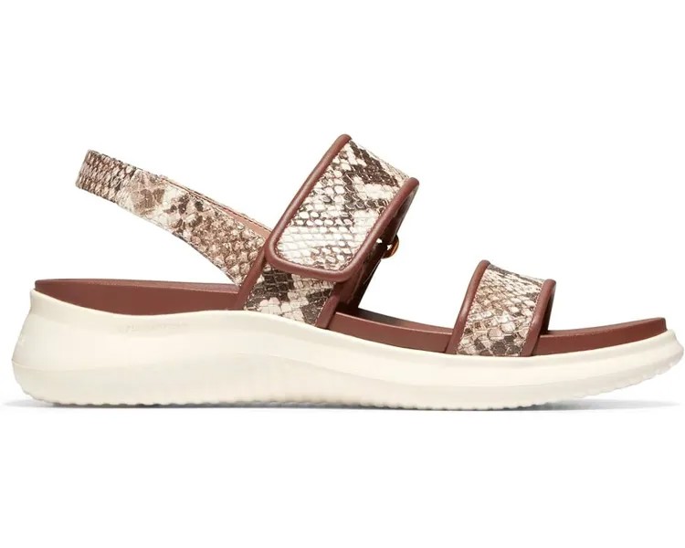 Туфли на плоской подошве Cole Haan Zerogrand Meritt Sandals, цвет Sandollar Snake Print/Birch