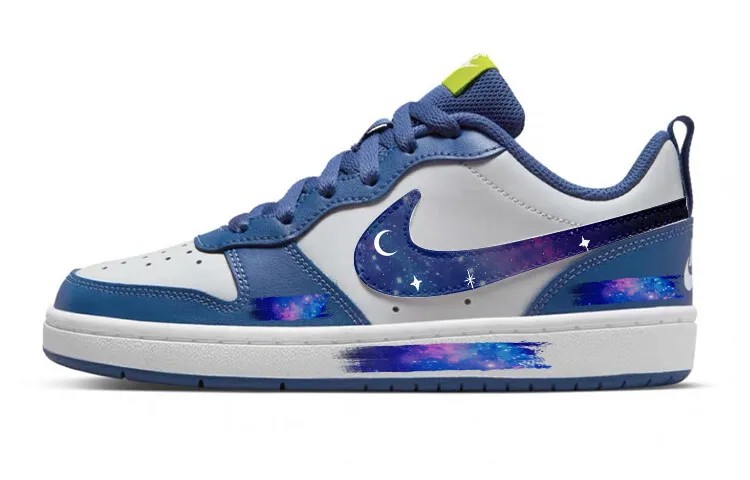 Кроссовки Nike Court Borough Skateboarding Shoes Women's Low-top White/blue, синий