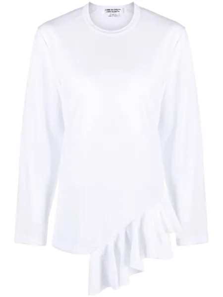 Comme Des Garçons Comme Des Garçons футболка с оборками, белый
