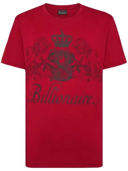 Billionaire футболка из хлопка с логотипом, красный