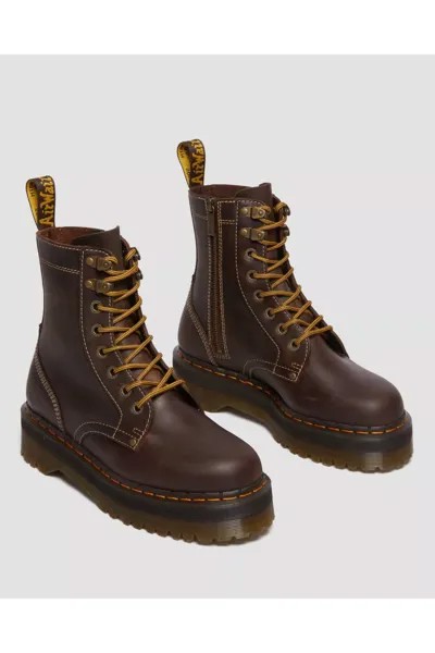 Ботильоны - Коричневый - Блок Dr. Martens, коричневый