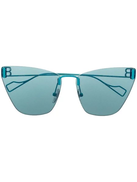 Balenciaga Eyewear солнцезащитные очки в оправе 'кошачий глаз' с логотипом BB