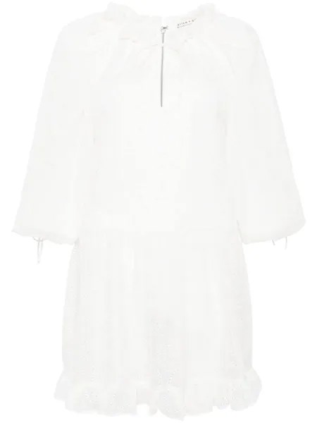 Alice + olivia мини-платье с вышивкой Sherrie, белый
