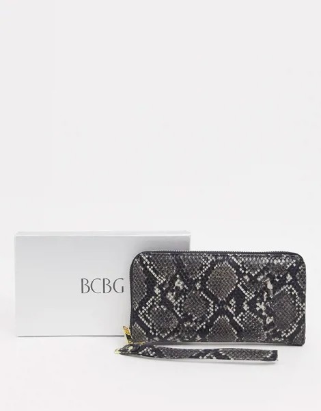 Кошелек со змеиным рисунком в подарочной упаковке BCBGeneration-Черный