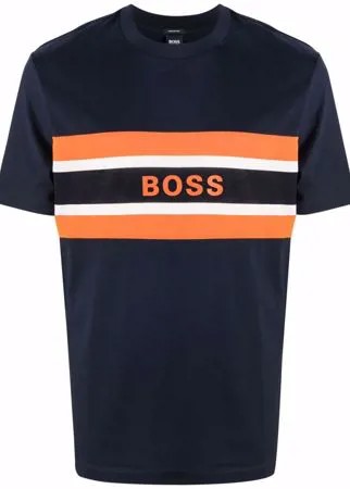 Boss Hugo Boss футболка в полоску с логотипом