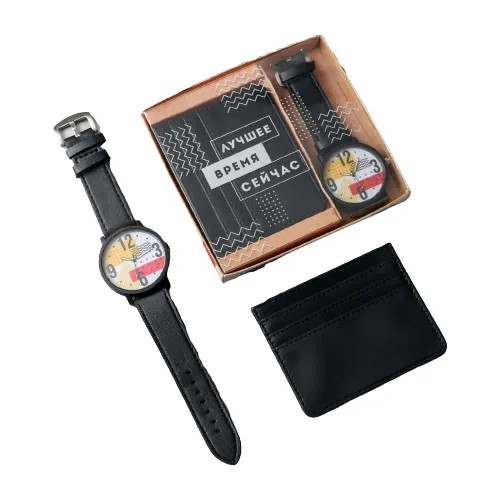 Наручные часы Like Me Набор: часы наручные и картхолдер «Всему свое время»