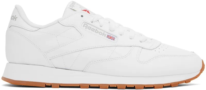 Белые классические кожаные кроссовки Reebok Classics, цвет Ftwwht/Pure grey 3/Rbkg03