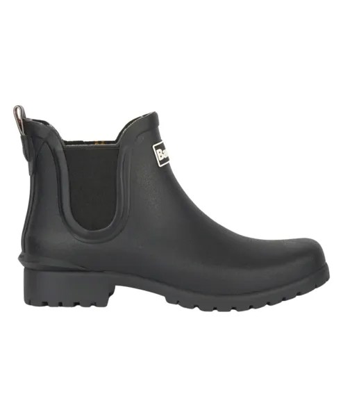 Модные ботинки челси на подкладке в клетку тартан. Barbour, черный