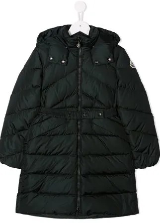 Moncler Enfant пуховик с поясом