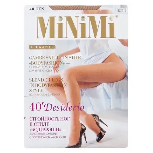 Колготки MiNiMi Desiderio (Nudo) 40 den, размер 3-M, caramello (бежевый)