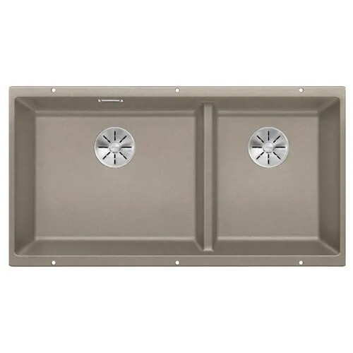 Врезная кухонная мойка 85.5 см Blanco Subline 480/320-U Silgranit PuraDur 523591 серый беж