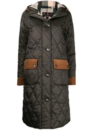 Barbour длинная стеганая куртка Mickley