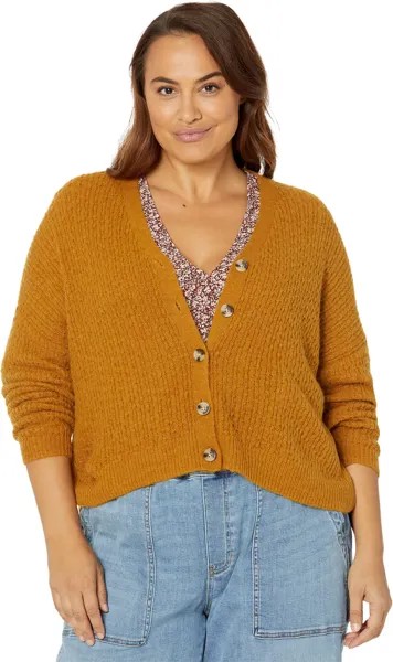 Свитер Plus Golden Pointelle Cardigan Madewell, цвет Heather Vintage Gold