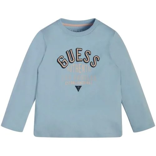 Лонгслив GUESS, хлопок, размер 6, желтый