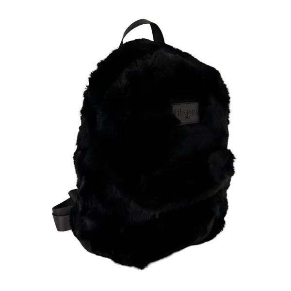 Рюкзак Женский Blauer Glenda Furfy Mini Backpack Отделка из искусственного меха Черный с логотипом